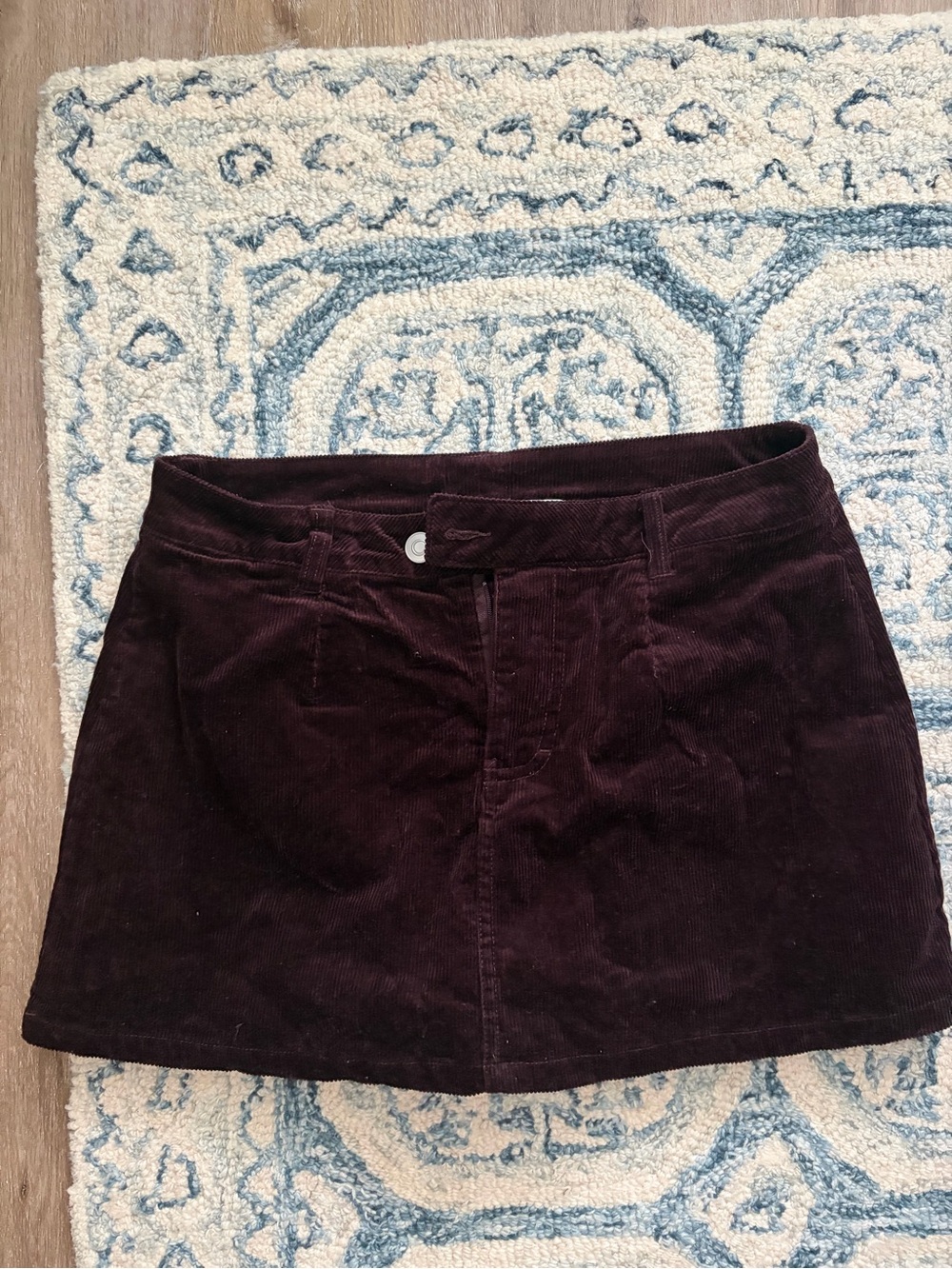 Women's Altard State Corduroy Mini Skort in Deep Plum